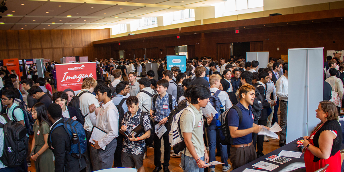 Hundreds of students turned out to get internships and jobs with 32 employers at the CDIS Career Fair on September 17, 2025.